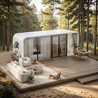 19FT Modern Prefab Steel-Framed Tiny House to Live in - Built for 16-Storm Winds & - B0FB3N7Z18