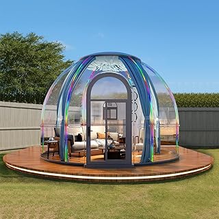 Backyard Prefab Dome House, Clear Garden Dome Bubble House Tent for Outside, All-Season Weatherproof Geodesic - B0FP9GK99S