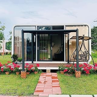 Modern Prefab Tiny Home, 19FT Fully Assembled Modular Pod with Thermal Insulation, Quick Tool-Free Setup - B0F9JZWT52