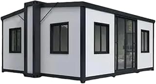 Prefabricated 15ft × 20ft Expandable Tiny Houses,Modern Designed, Spacious, Waterproof Expandable Container Houses, empty inside - B0D12T5FCK