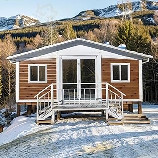 Mobile Prefabricated Tiny House Modular Home Portable Two Bedroom 20Ft Container Expandable House with Triangular - B0DQ74FJ1V