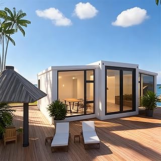 Prefab Tiny Home for Adults – Foldable Modular Container House with Bedroom, Bathroom & Kitchen – B0FWCHTMQ6