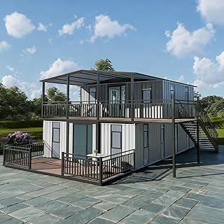 Prefab Tiny Homes for Sale, Tiny Houses to Live in for Adults, Double-Story Steel Frame – B0FVLRYC5L